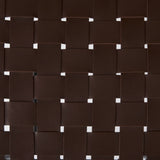 Clarissa 18.0L x 16.0W x 26.25H Dark Brown Woven Leather Seat W/ Black Iron Frame Counter Stool by Mercana at Eve Furniture