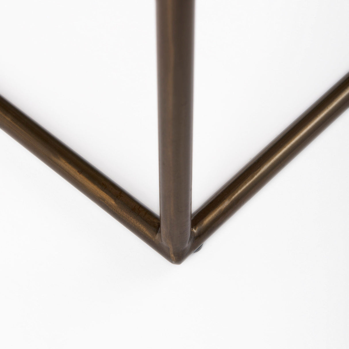 Clarissa Black Leather Woven Seat W/ Gold Metal Frame Stool by Mercana at Eve Furniture