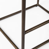 Clarissa Black Woven Leather Seat W/ Gold Frame Counter Stool by Mercana at Eve Furniture