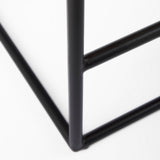 Clarissa Dark Brown Woven Leather Seat W/ Black Iron Frame Counter Stool by Mercana at Eve Furniture