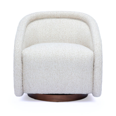 Clarke Cream Performance Boucle Swivel Accent Chair by TOV Furniture at Eve Furniture