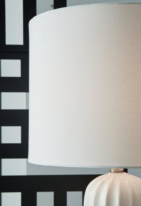 Clarkland White Table Lamp by Ashley at Eve Furniture