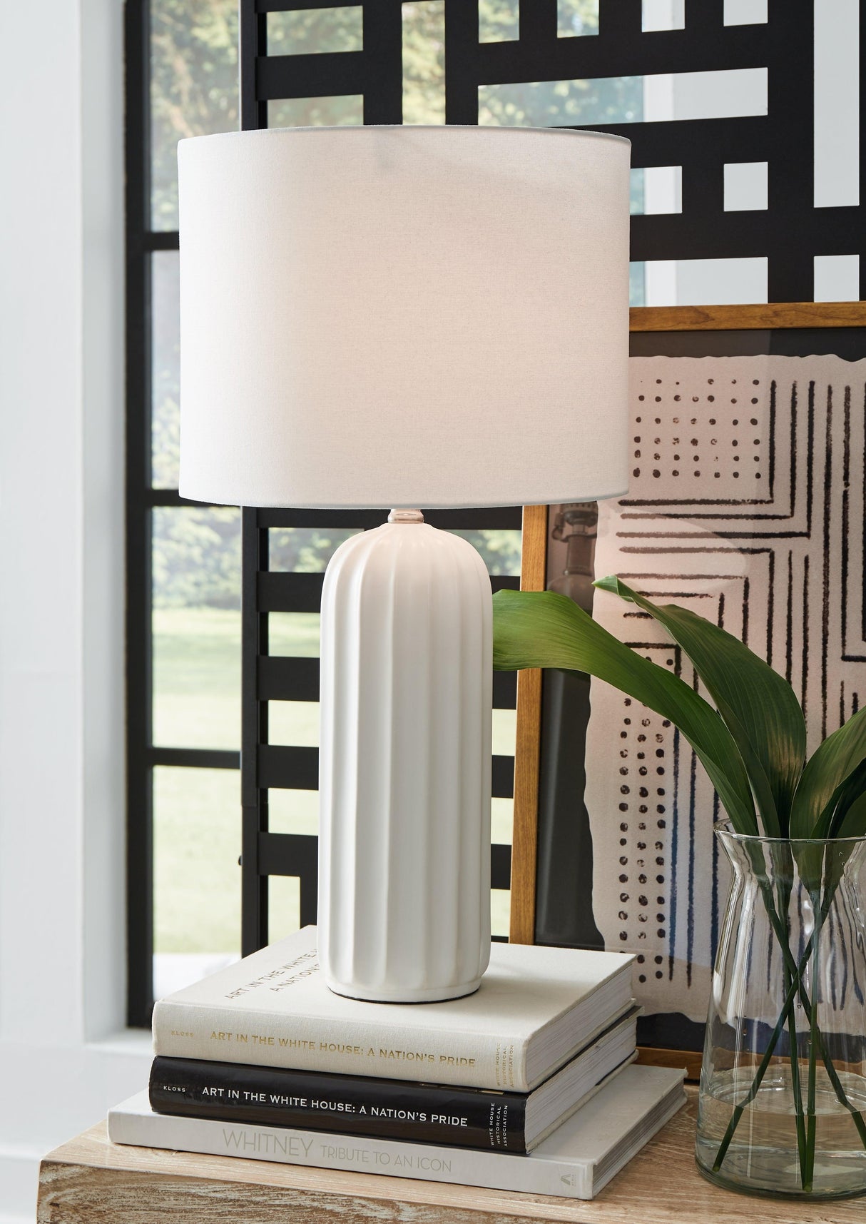 Clarkland White Table Lamp by Ashley at Eve Furniture