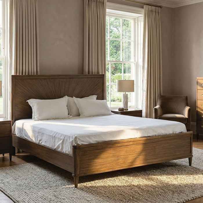 Clarksburg Walnut 4-Piece Queen Bedroom Set by Furniture of America at Eve Furniture
