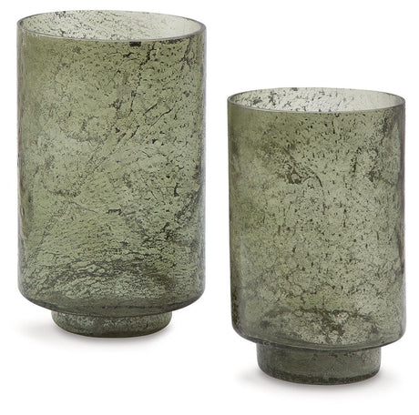 Clarkton Green Candle Holder Set by Ashley at Eve Furniture