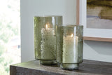 Clarkton Green Candle Holder Set