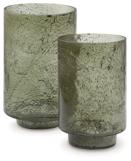 Clarkton Green Candle Holder Set