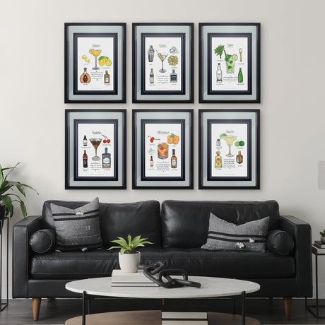 Classic Cocktail - Manhattan by Mercana Studio a Framed Art Print Matted under Glass by Mercana at Eve Furniture