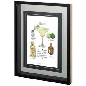 Classic Cocktail - Margarita by Naomi McCavitt a Framed Art Print Matted under Glass by Mercana at Eve Furniture