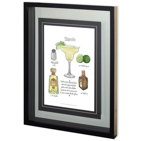 Classic Cocktail - Margarita by Naomi McCavitt a Framed Art Print Matted under Glass by Mercana at Eve Furniture