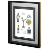 Classic Cocktail - Martini by Naomi McCavitt a Framed Art Print Matted under Glass by Mercana at Eve Furniture