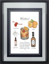 Classic Cocktail - Old Fashioned by Mercana Studio a Framed Art Print Matted under Glass by Mercana at Eve Furniture