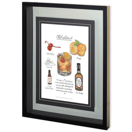Classic Cocktail - Old Fashioned by Mercana Studio a Framed Art Print Matted under Glass by Mercana at Eve Furniture
