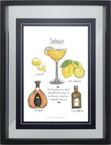 Classic Cocktail - Sidecar by Naomi McCavitt a Framed Art Print Matted under Glass by Mercana at Eve Furniture