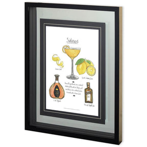 Classic Cocktail - Sidecar by Naomi McCavitt a Framed Art Print Matted under Glass by Mercana at Eve Furniture