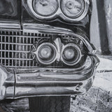 Classic Old Chevy in Havana Cuba by Richard Silver Textured Framed Art Print Matted under Glass by Mercana at Eve Furniture