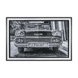 Classic Old Chevy in Havana Cuba by Richard Silver Textured Framed Art Print Matted under Glass by Mercana at Eve Furniture