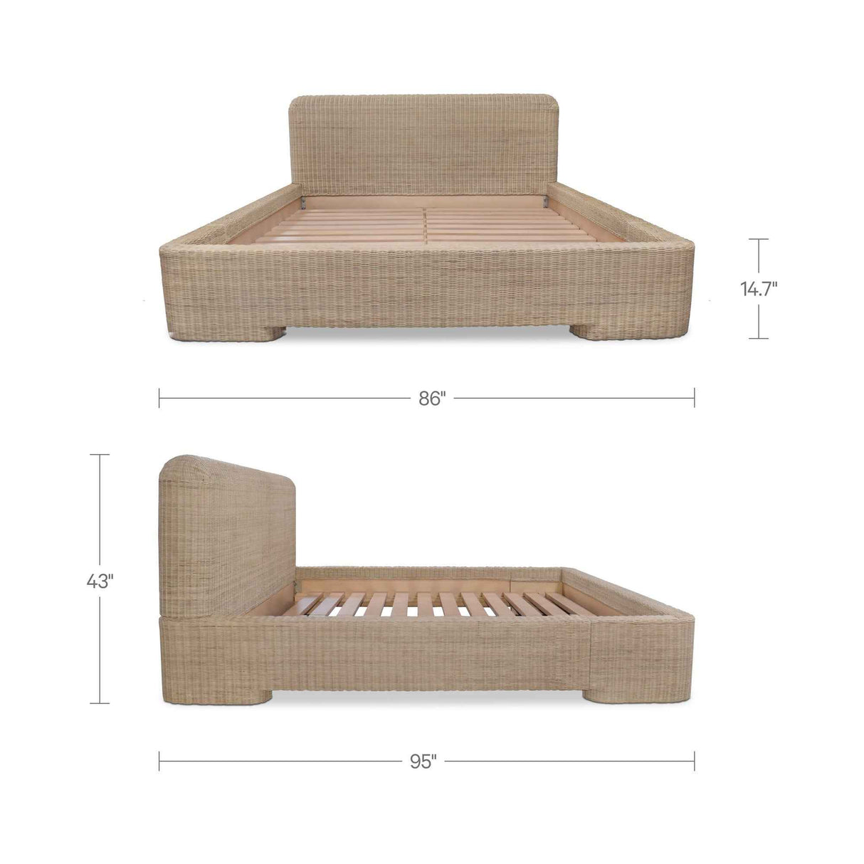 Claudia Natural Bed King by Moe's Home at Eve Furniture