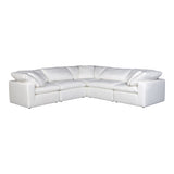 Clay Classic L-Shaped Modular Sectional Cream White by Moe's Home at Eve Furniture