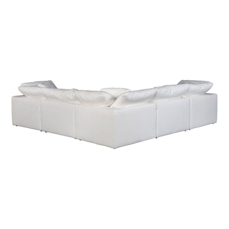 Clay Classic L-Shaped Modular Sectional Cream White by Moe's Home at Eve Furniture