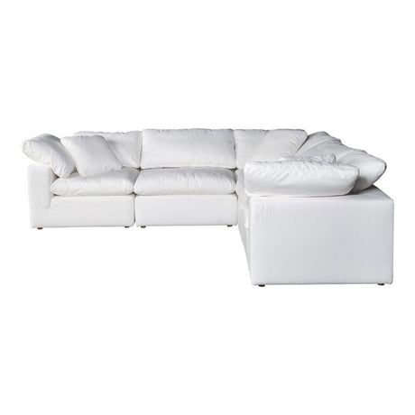 Clay Classic L-Shaped Modular Sectional Cream White by Moe's Home at Eve Furniture