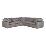 Clay Classic L-Shaped Modular Sectional Light Grey by Moe's Home at Eve Furniture