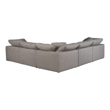 Clay Classic L-Shaped Modular Sectional Light Grey by Moe's Home at Eve Furniture