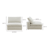 Clay Coastside Sand Slipper Chair by Moe's Home at Eve Furniture