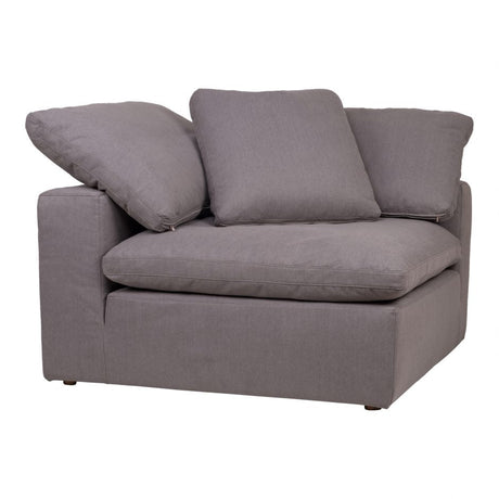 Clay Corner Chair Light Grey by Moe's Home at Eve Furniture