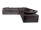Clay Light Grey Classic L Shaped Modular Sectional