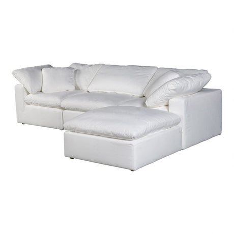 Clay Lounge Modular Sectional Cream White by Moe's Home at Eve Furniture