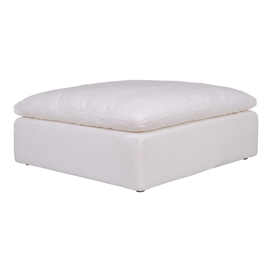 Clay Ottoman Cream White by Moe's Home at Eve Furniture