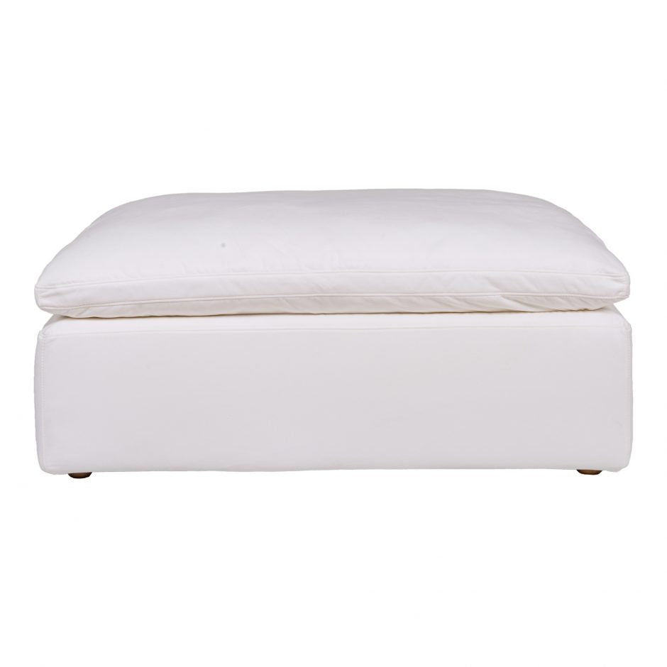 Clay Ottoman Cream White by Moe's Home at Eve Furniture