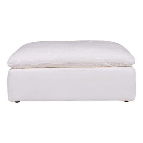 Clay Ottoman Cream White by Moe's Home at Eve Furniture