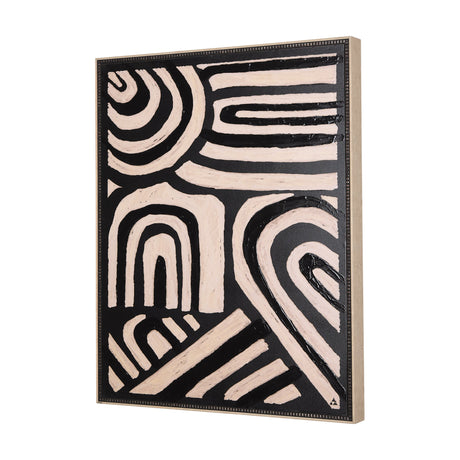 Clay Patern II by Mercana Studio a Hand Embellished Textured Framed Art Print by Mercana at Eve Furniture