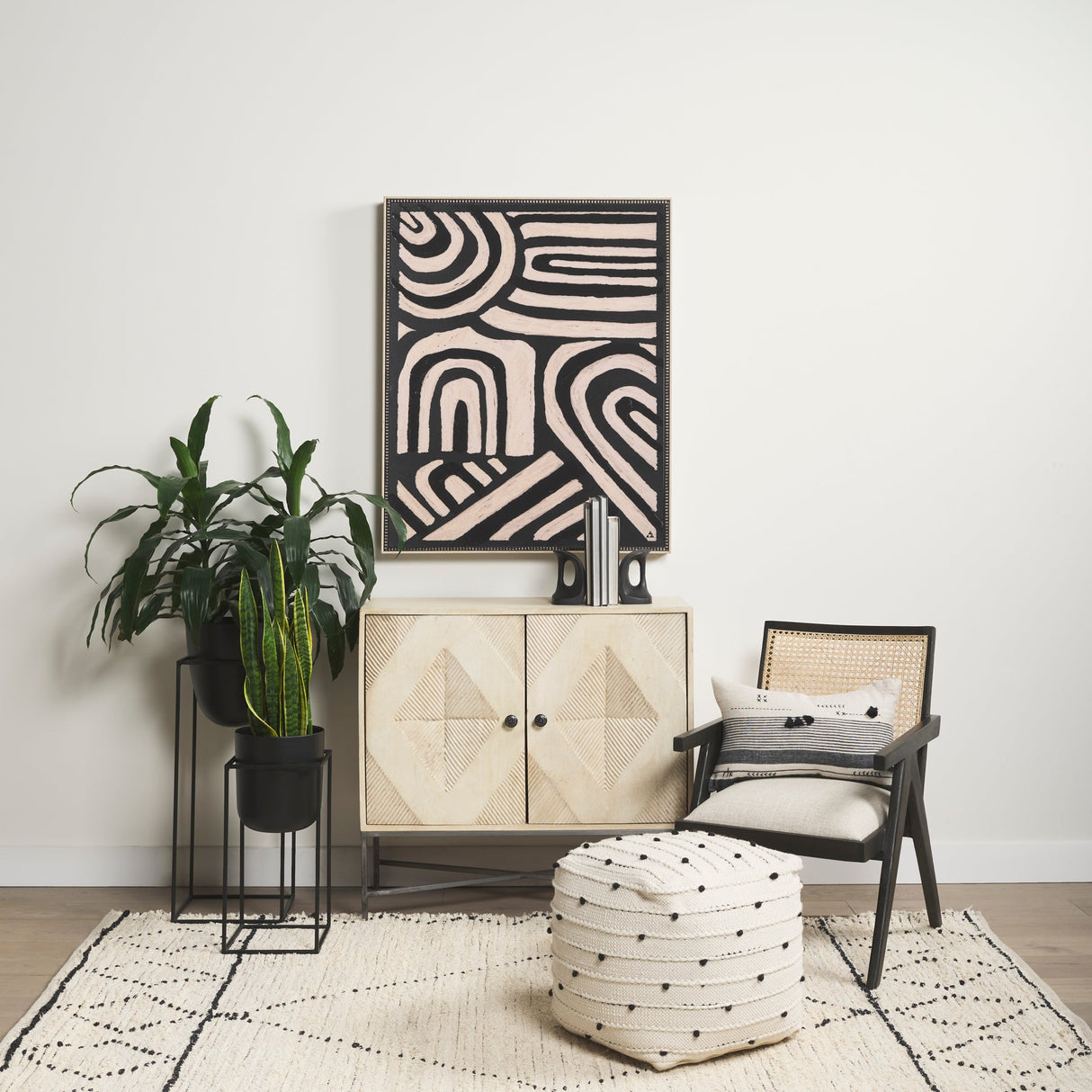 Clay Patern II by Mercana Studio a Hand Embellished Textured Framed Art Print by Mercana at Eve Furniture