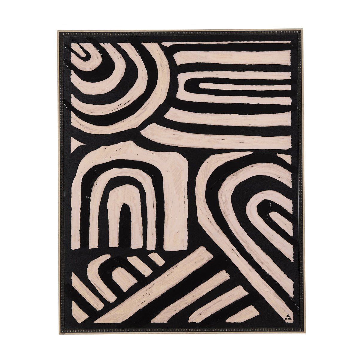 Clay Patern II by Mercana Studio a Hand Embellished Textured Framed Art Print by Mercana at Eve Furniture
