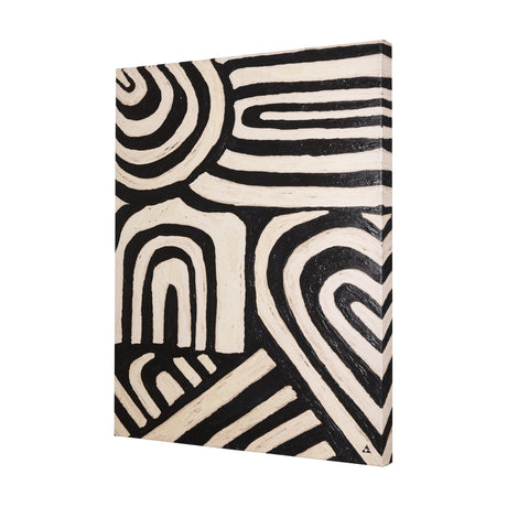 Clay Pattern II by Mercana Studio a Hand Embellished Textured Canvas by Mercana at Eve Furniture