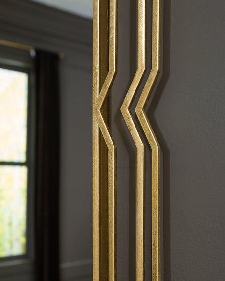 Claybrook Gold Finish Accent Mirror by Ashley at Eve Furniture