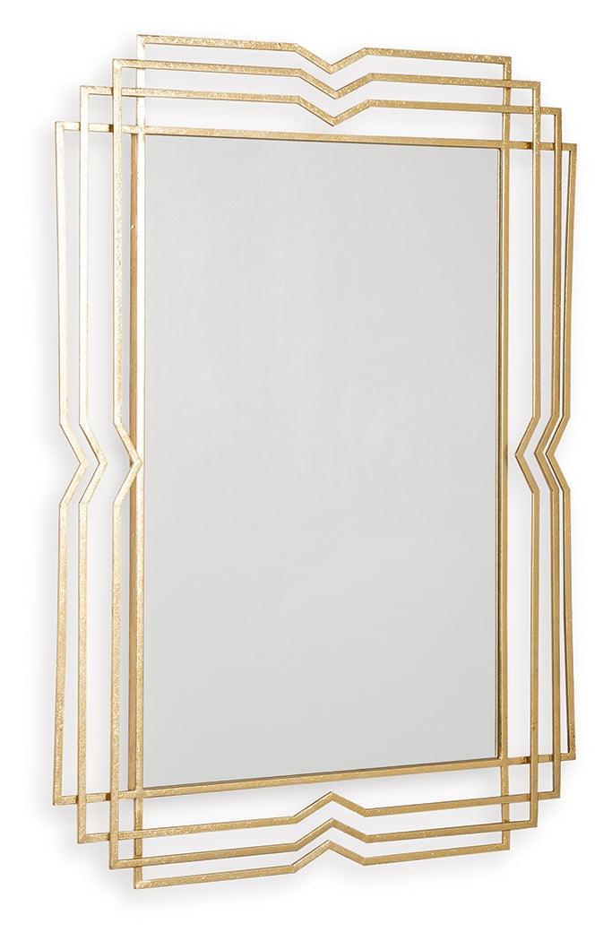 Claybrook Gold Finish Accent Mirror by Ashley at Eve Furniture