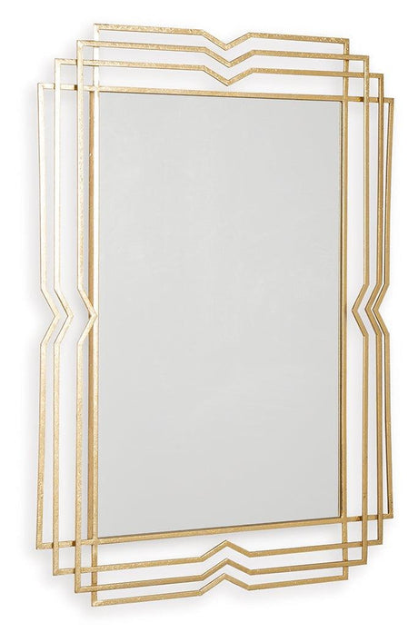 Claybrook Gold Finish Accent Mirror by Ashley at Eve Furniture
