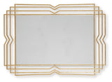 Claybrook Gold Finish Accent Mirror by Ashley at Eve Furniture