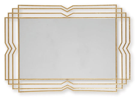 Claybrook Gold Finish Accent Mirror by Ashley at Eve Furniture