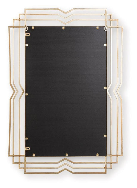 Claybrook Gold Finish Accent Mirror by Ashley at Eve Furniture