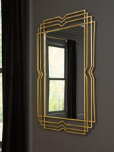 Claybrook Gold Finish Accent Mirror by Ashley at Eve Furniture