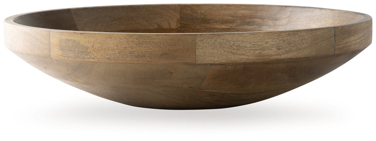 Clayburg Natural Brown Bowl by Ashley at Eve Furniture
