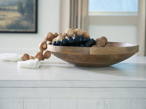 Clayburg Natural Brown Bowl by Ashley at Eve Furniture