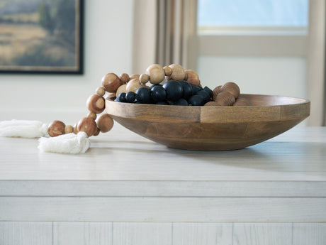 Clayburg Natural Brown Bowl by Ashley at Eve Furniture