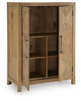 Clayburns Light Brown Bar Cabinet by Ashley at Eve Furniture