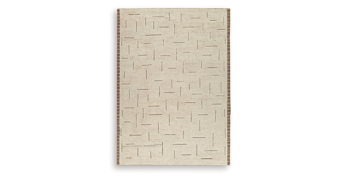 Clayman Beige/Brown Extra Large Rug by Ashley at Eve Furniture